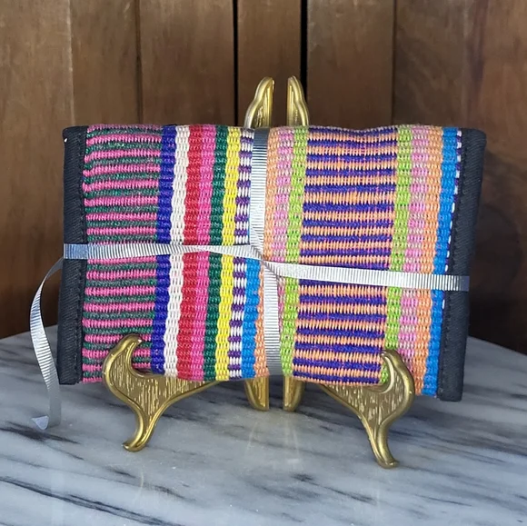 Colorful Woven Wallet And Coin Pouch - Picture 4 of 11